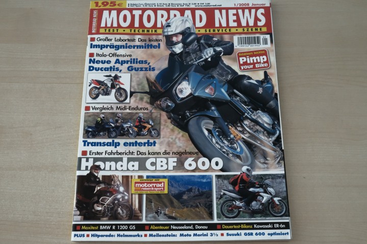 Deckblatt Motorrad News (01/2008)